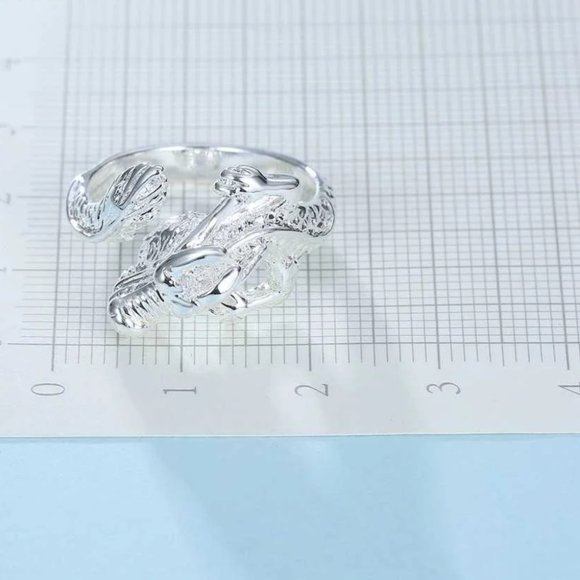 Dragon Adjustable Ring 925 Sterling Silver Gift - Picture 6 of 7